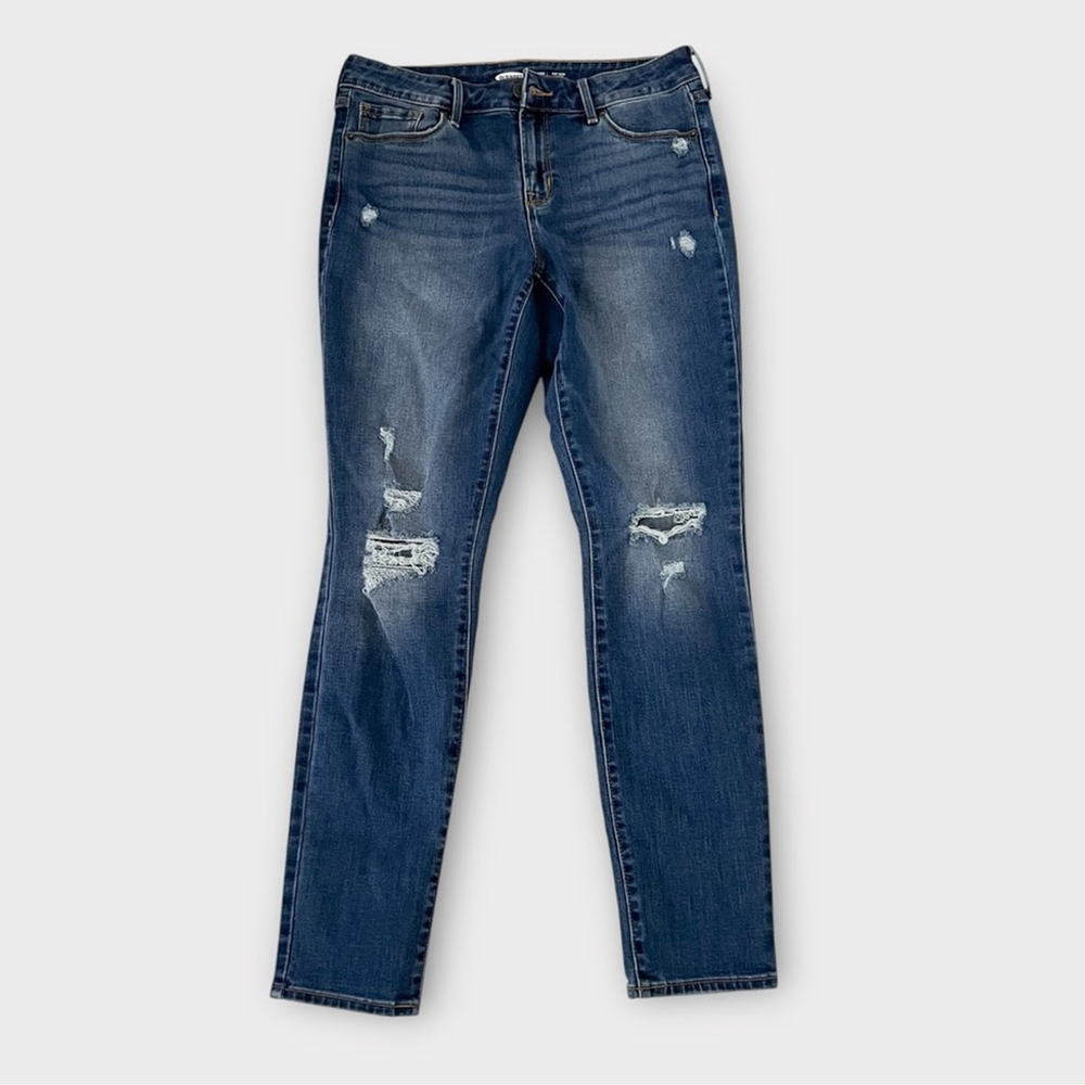 OLD NAVY Mid-Rise Pop Icon Distressed Skinny Jeans Sz 6